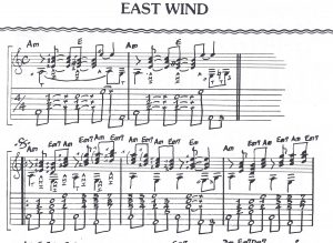 Extraits tablature East Wind